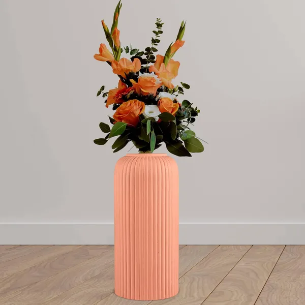 Evelyn_Big_Pink_Ceramic_Flower_Vase_For_Living_Room,_Bedroom,_Dining_Table,_Home_Decoration_(H_-_26.5_X_D_-_10_Cm,_Pink)