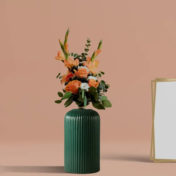 Evelyn_Small_Deep_Jungle_Ceramic_Flower_Vase_For_Living_Room,_Bedroom,_Dining_Table,_Home_Decoration_(H_-_15.5_X_D_-_8_Cm,_Dark_Green)