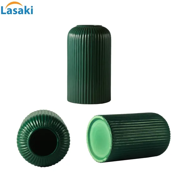 Evelyn_Small_Deep_Jungle_Ceramic_Flower_Vase_For_Living_Room,_Bedroom,_Dining_Table,_Home_Decoration_(H_-_15.5_X_D_-_8_Cm,_Dark_Green)
