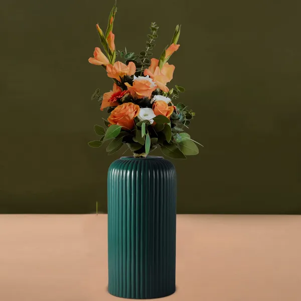 Evelyn_Medium_Deep_Jungle_Ceramic_Flower_Vase_For_Living_Room,_Bedroom,_Dining_Table,_Home_Decoration_(H_-_20.5_X_D_-_9_Cm,_Deep_Jungle)