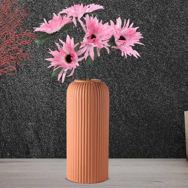 Evelyn_Big_Ginger_Ceramic_Flower_Vase_For_Living_Room,_Bedroom,_Dining_Table,_Home_Decoration_(H_-_26.5_X_D_-_10_Cm,_Ginger)