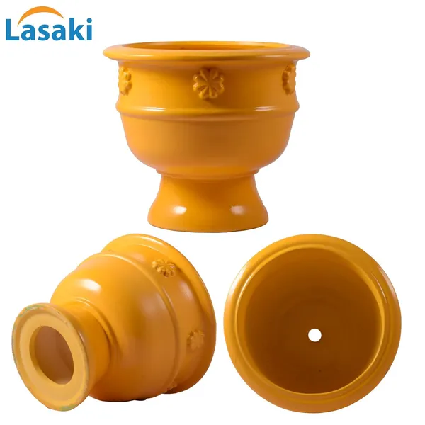 Oreo_Flower_Saffron_Ceramic_Pots_For_Indoor_Plants,_Planters,_Flower,_Pots,_Gamla,_Outdoor,_Balcony,_Home,_Garden,_Office_Decor,_Succulent_Pot_(D_-_21_X_H_-_18_Cm)