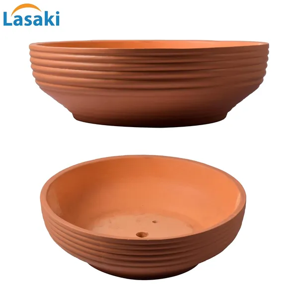Camry_Medium_Ginger_Ceramic_Pots_For_Indoor_Plants,_Planters,_Flower,Pots,_Gamla,_Outdoor,_Balcony,_Home,_Garden,_Office_Decor,_Succulent,Bonsai(D-23_Xh-7.5_Cm),Multicolor