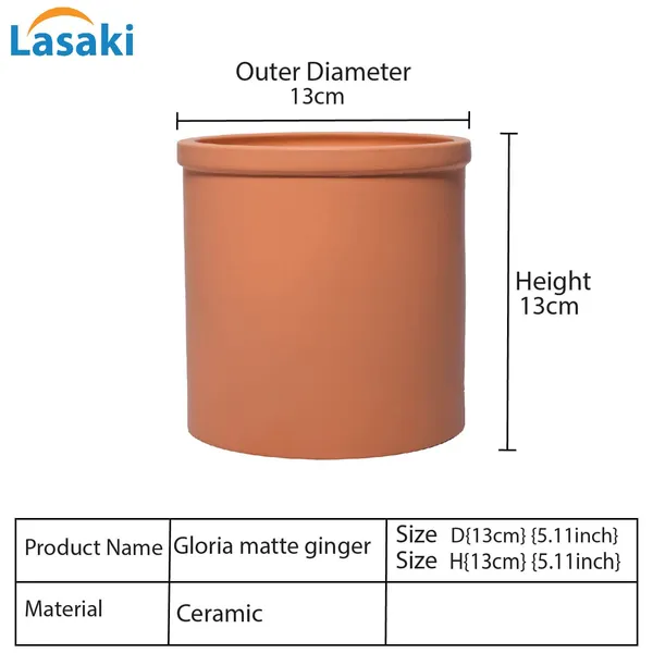 Gloria_Ginger_Ceramic_Pots_For_Indoor_Plants,_Planters,_Flower,_Pots,_Gamla,_Outdoor,_Balcony,_Home,_Garden,_Office_Decor,_Succulent_Pot(H_-_13_X_D_-_13_Cm)