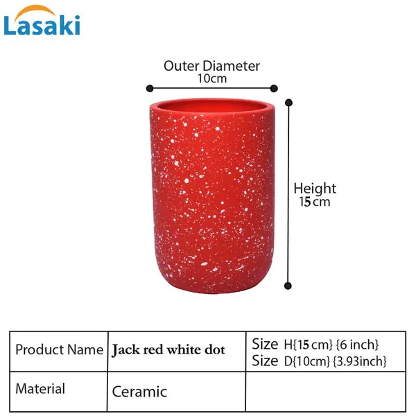 Jack_Red_White_Dot_Ceramic_Pots_For_Indoor_Plants,_Planters,_Flower,_Pots,_Gamla,_Outdoor,_Balcony,_Home,_Garden,_Office_Decor,_Succulent_Pot(H_-_15_X_D_-_10_Cm)