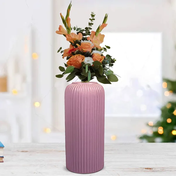 Evelyn_Big_Purple_Ceramic_Flower_Vase_For_Living_Room,_Bedroom,_Dining_Table,_Home_Decoration_(H_-_26.5_X_D_-_10_Cm,_Purple)