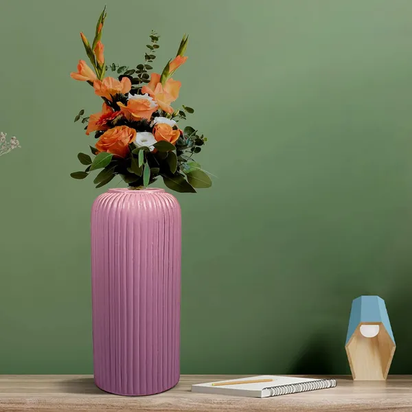 Evelyn_Big_Purple_Ceramic_Flower_Vase_For_Living_Room,_Bedroom,_Dining_Table,_Home_Decoration_(H_-_26.5_X_D_-_10_Cm,_Purple)