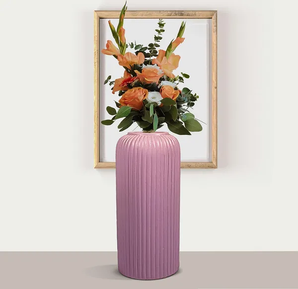 Evelyn_Big_Purple_Ceramic_Flower_Vase_For_Living_Room,_Bedroom,_Dining_Table,_Home_Decoration_(H_-_26.5_X_D_-_10_Cm,_Purple)