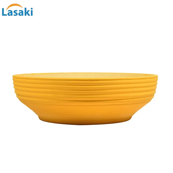 Camry_Medium_Saffron_Ceramic_Pots_For_Indoor_Plants,_Planters,_Flower,_Pots,_Gamla,_Outdoor,_Balcony,_Home,_Garden,_Office_Decor,_Succulent,Bonsai(D_-_23_X_H_-_7.5_Cm)
