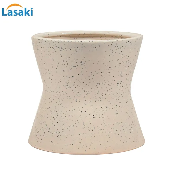 Damru_White_Ceramic_Pots_For_Indoor_Plants,_Planters,_Flower,_Pots,_Gamla,_Outdoor,_Balcony,_Home,_Garden,_Office_Decor,_Succulent_Pot(H_-_11_X_D_-_11_Cm)