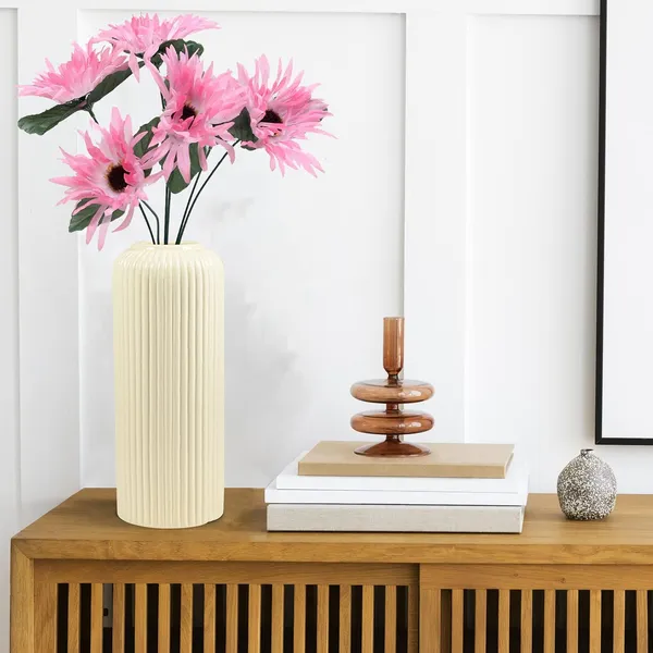 Evelyn_Big_White_Ceramic_Flower_Vase_For_Living_Room,_Bedroom,_Dining_Table,_Home_Decoration_(H_-_26.5_X_D_-_10_Cm,_White)
