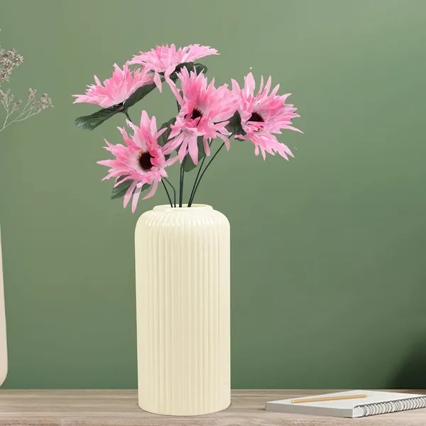 Evelyn_Medium_White_Ceramic_Flower_Vase_For_Living_Room,_Bedroom,_Dining_Table,_Home_Decoration_(H_-_20.5_X_D_-_9_Cm,_White)
