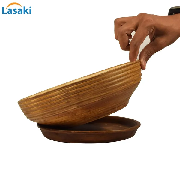 Camry_Bonsai_Ceramic_Pot_With_Saucer_Plate_Tray_For_Indoor_Plants_Planter_Living_Room_Garden_Balcony_Home_Décor_(Color:_Antique,_Plate:_Round_6_Inch)