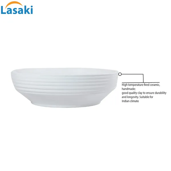 Camry_Big_White_Ceramic_Pots_For_Indoor_Plants,_Planters,_Flower,_Pots,_Gamla,_Outdoor,_Balcony,_Home,_Garden,_Office_Decor,_Succulent,Bonsai(D_-_30_X_H_-_10_Cm)
