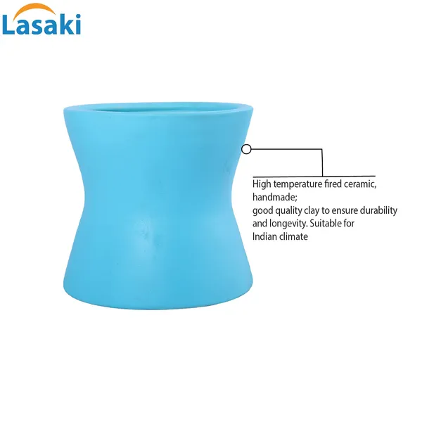Damru_Aqua_Ceramic_Pots_For_Indoor_Plants,_Planters,_Flower,_Pots,_Gamla,_Outdoor,_Balcony,_Home,_Garden,_Office_Decor,_Succulent_Pot(H_-_11_X_D_-_11_Cm)