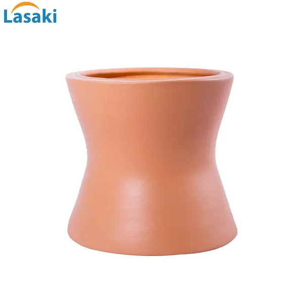 Damru_Ginger_Ceramic_Pots_For_Indoor_Plants,_Planters,_Flower,_Pots,_Gamla,_Outdoor,_Balcony,_Home,_Garden,_Office_Decor,_Succulent_Pot(H_-_11_X_D_-_11_Cm)