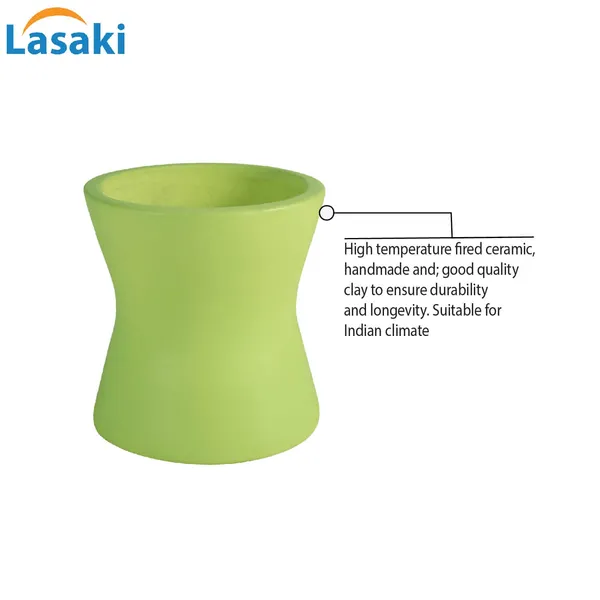 Damru_Mint_Ceramic_Pots_For_Indoor_Plants,_Planters,_Flower,_Pots,_Gamla,_Outdoor,_Balcony,_Home,_Garden,_Office_Decor,_Succulent_Pot(H_-_11_X_D_-_11_Cm)