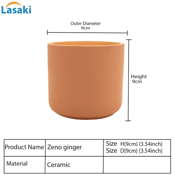 Zeno_Ginger_Ceramic_Pots_For_Indoor_Plants,_Planters,_Flower,_Pots,_Gamla,_Outdoor,_Balcony,_Home,_Garden,_Office_Decor,_Succulent_Pot(H_-_9_X_D_-_9_Cm)