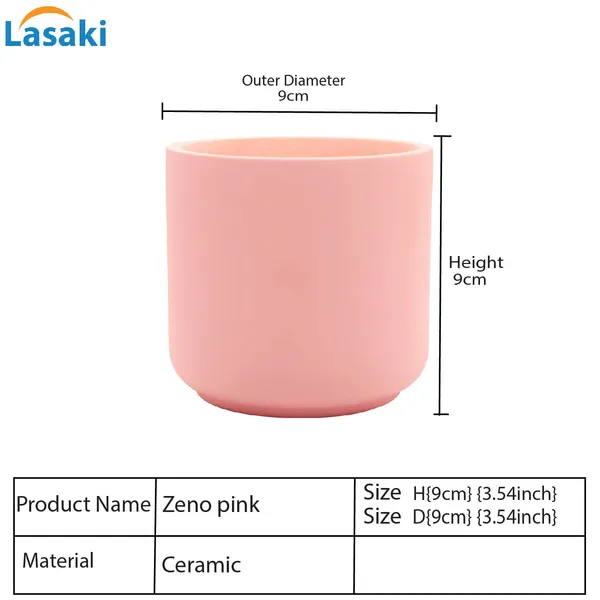 Zeno_Pink_Ceramic_Pots_For_Indoor_Plants,_Planters,_Flower,_Pots,_Gamla,_Outdoor,_Balcony,_Home,_Garden,_Office_Decor,_Succulent_Pot(H_-_9_X_D_-_9_Cm)