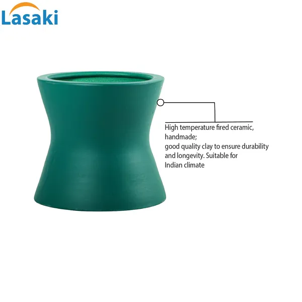 Damru_Deep_Jungle_Ceramic_Pots_For_Indoor_Plants,_Planters,_Flower,_Pots,_Gamla,_Outdoor,_Balcony,_Home,_Garden,_Office_Decor,_Succulent_Pot(H_-_11_X_D_-_11_Cm)