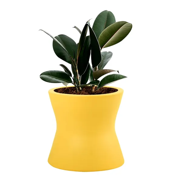 Damru_Saffron_Ceramic_Pots_For_Indoor_Plants,_Planters,_Flower,_Pots,_Gamla,_Outdoor,_Balcony,_Home,_Garden,_Office_Decor,_Succulent_Pot(H_-_11_X_D_-_11_Cm)