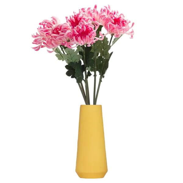 Finlay_Small_Saffron_Ceramic_Flower_Vase_For_Living_Room,_Bedroom,_Dining_Table,_Home_Decoration_(H_-_16_X_D_-_4.5_Cm,_Saffron)