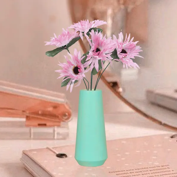 Finlay_Small_Aqua_Ceramic_Flower_Vase_For_Living_Room,_Bedroom,_Dining_Table,_Home_Decoration_(H_-_16_X_D_-_4.5_Cm,_Aqua)