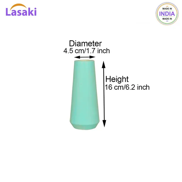 Finlay_Small_Aqua_Ceramic_Flower_Vase_For_Living_Room,_Bedroom,_Dining_Table,_Home_Decoration_(H_-_16_X_D_-_4.5_Cm,_Aqua)