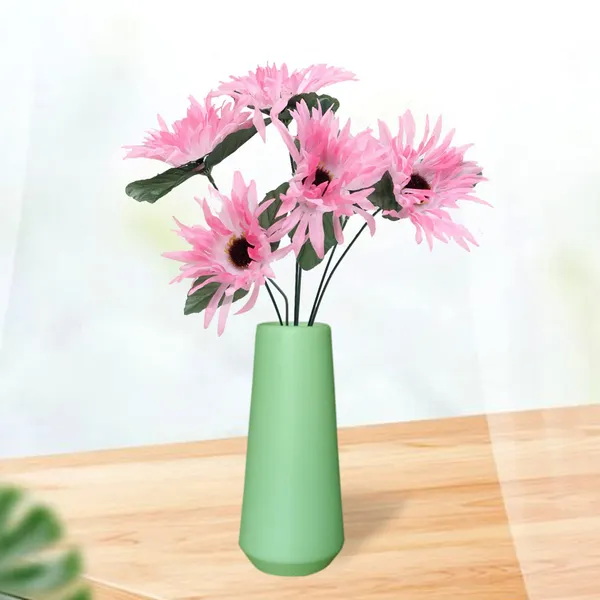 Finlay_Small_Mint_Ceramic_Flower_Vase_For_Living_Room,_Bedroom,_Dining_Table,_Home_Decoration_(H_-_16_X_D_-_4.5_Cm,_Mint)