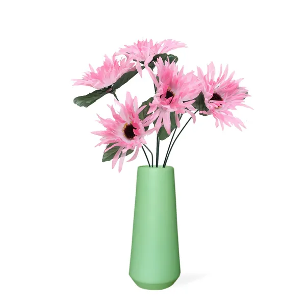 Finlay_Small_Mint_Ceramic_Flower_Vase_For_Living_Room,_Bedroom,_Dining_Table,_Home_Decoration_(H_-_16_X_D_-_4.5_Cm,_Mint)