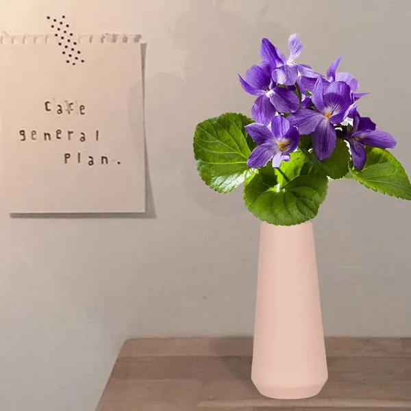 Finlay_Small_Pink_Ceramic_Flower_Vase_For_Living_Room,_Bedroom,_Dining_Table,_Home_Decoration_(H_-_16_X_D_-_4.5_Cm,_Pink)