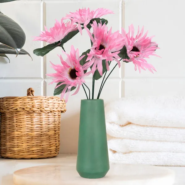 Finlay_Small_Deep_Jungle_Ceramic_Flower_Vase_For_Living_Room,_Bedroom,_Dining_Table,_Home_Decoration_(H_-_16_X_D_-_4.5_Cm,_Deep_Jungle)