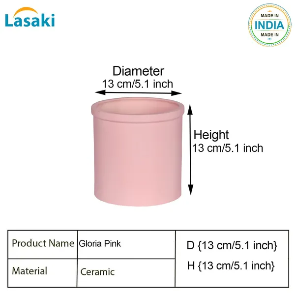 Gloria_Pink_Ceramic_Pots_For_Indoor_Plants,_Planters,_Flower,_Pots,_Gamla,_Outdoor,_Balcony,_Home,_Garden,_Office_Decor,_Succulent_Pot(H_-_13_X_D_-_13_Cm)