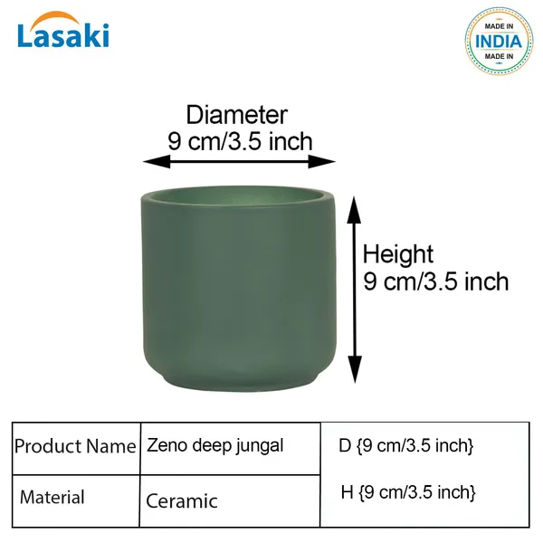 Zeno_Deep_Jungle_Ceramic_Pots_For_Indoor_Plants,_Planters,_Flower,_Pots,_Gamla,_Outdoor,_Balcony,_Home,_Garden,_Office_Decor,_Succulent_Pot(H_-_9_X_D_-_9_Cm)