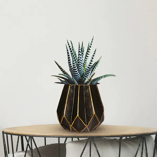 Izzy_Black_Gold_Ceramic_Pots_For_Indoor_Plants,_Planters,_Flower,_Pots,_Gamla,_Outdoor,_Balcony,_Home,_Garden,_Office_Decor,_Succulent_Pot(H_-_15_X_D_-_9_Cm)