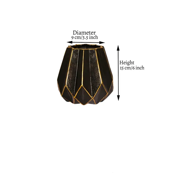 Izzy_Black_Gold_Ceramic_Pots_For_Indoor_Plants,_Planters,_Flower,_Pots,_Gamla,_Outdoor,_Balcony,_Home,_Garden,_Office_Decor,_Succulent_Pot(H_-_15_X_D_-_9_Cm)
