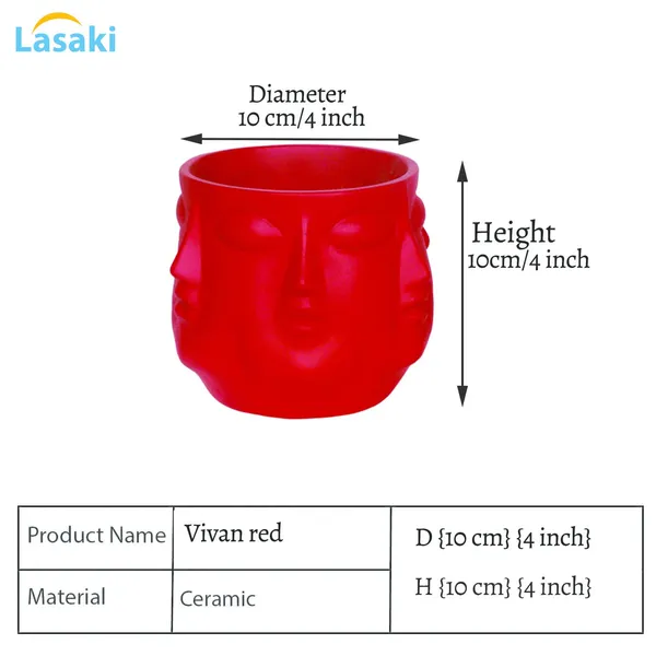 Vivan_Red_Ceramic_Pots_For_Indoor_Plants,_Planters,_Flower,_Pots,_Gamla,_Outdoor,_Balcony,_Home,_Garden,_Office_Decor,_Succulent_Pot(H_-_10_X_D_-_10_Cm)