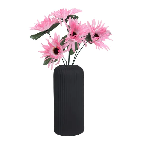 Evelyn_Big_Black_Ceramic_Flower_Vase_For_Living_Room,_Bedroom,_Dining_Table,_Home_Decoration_(H_-_26.5_X_D_-_10_Cm,_Black)
