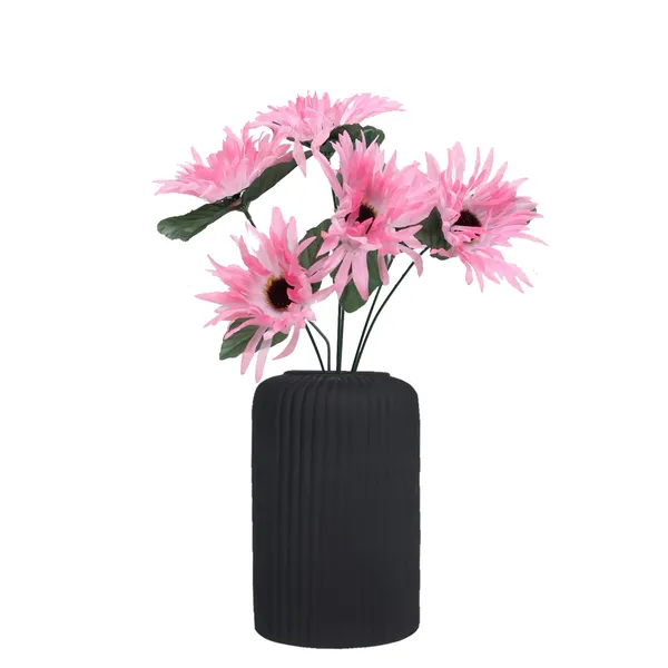 Evelyn_Small_Black_Ceramic_Flower_Vase_For_Living_Room,_Bedroom,_Dining_Table,_Home_Decoration_(H_-_15.5_X_D_-_8_Cm,_Black)