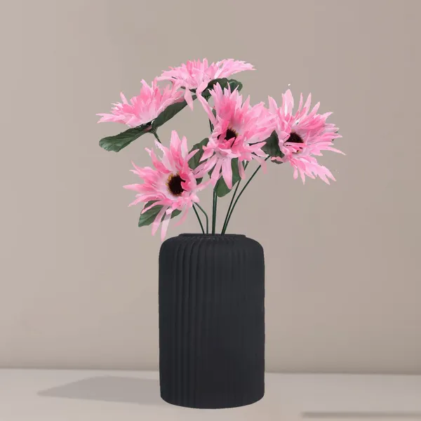 Evelyn_Small_Black_Ceramic_Flower_Vase_For_Living_Room,_Bedroom,_Dining_Table,_Home_Decoration_(H_-_15.5_X_D_-_8_Cm,_Black)
