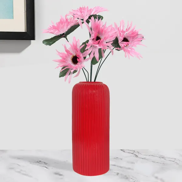 Evelyn_Big_Red_Ceramic_Flower_Vase_For_Living_Room,_Bedroom,_Dining_Table,_Home_Decoration_(H_-_26.5_X_D_-_10_Cm,_Red)