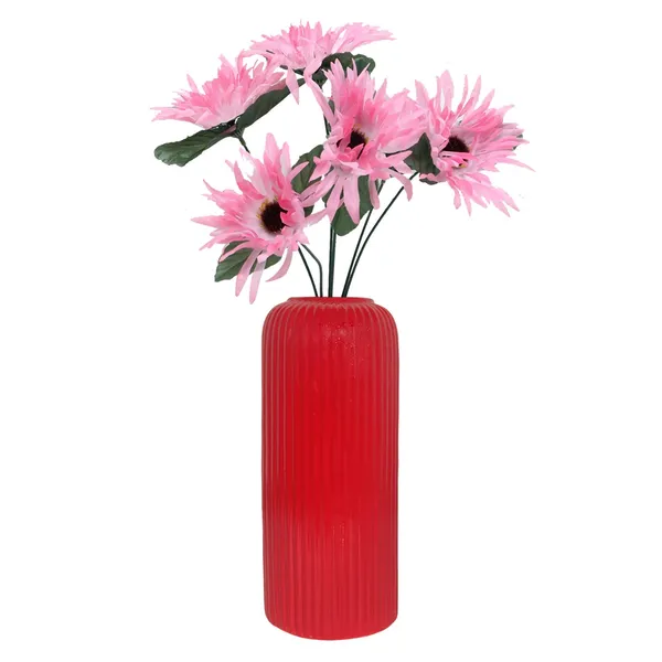 Evelyn_Big_Red_Ceramic_Flower_Vase_For_Living_Room,_Bedroom,_Dining_Table,_Home_Decoration_(H_-_26.5_X_D_-_10_Cm,_Red)