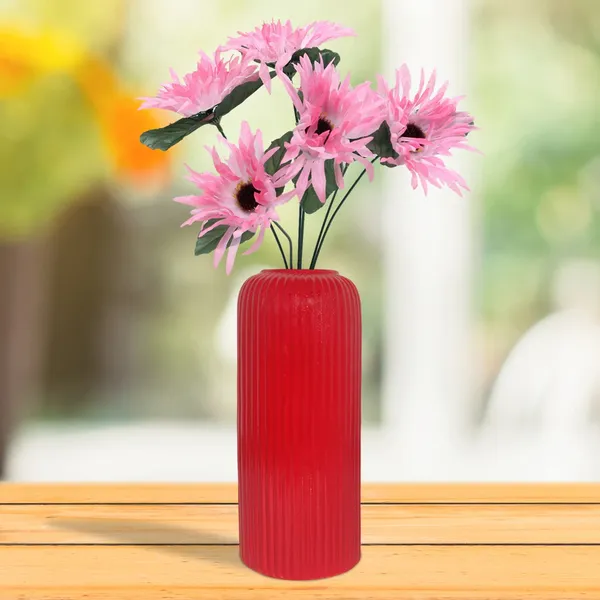 Evelyn_Big_Red_Ceramic_Flower_Vase_For_Living_Room,_Bedroom,_Dining_Table,_Home_Decoration_(H_-_26.5_X_D_-_10_Cm,_Red)