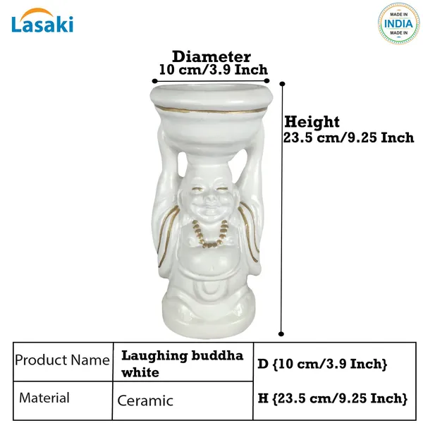 Laughing_Buddha_White_Gold_Ceramic_Pots_For_Indoor_Plants,_Planters,_Flower,Gamla,_Outdoor,_Balcony,_Home,_Garden,_Office_Decor,_Succulent(D_-_10_X_H_-_23.5_Cm)