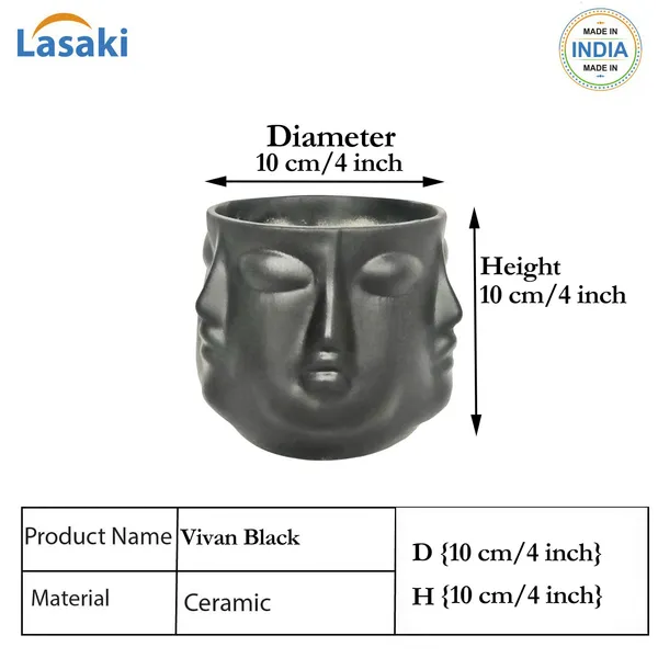 Vivan_Black_Ceramic_Pots_For_Indoor_Plants,_Planters,_Flower,_Pots,_Gamla,_Outdoor,_Balcony,_Home,_Garden,_Office_Decor,_Succulent_Pot(H_-_10_X_D_-_10_Cm)