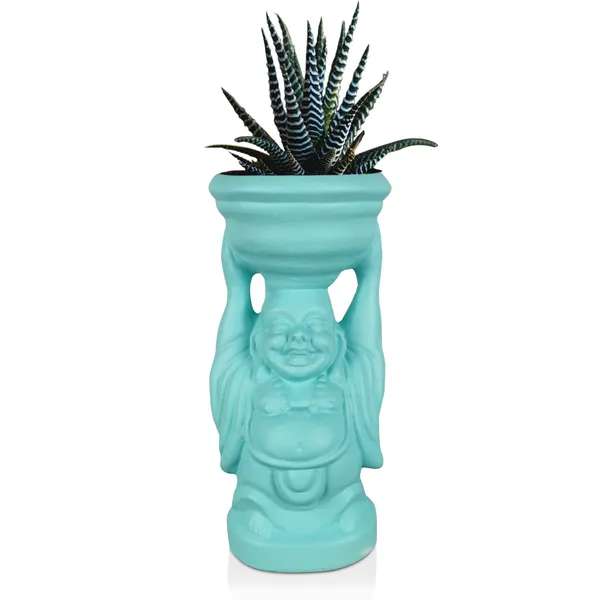Laughing_Buddha_Aqua_Ceramic_Pots_For_Indoor_Plants,_Planters,_Flower,_Pots,_Gamla,_Outdoor,_Balcony,_Home,_Garden,_Office_Decor,_Succulent_Pot(D_-_10_X_H_-_23.5_Cm)
