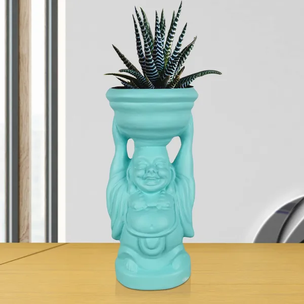 Laughing_Buddha_Aqua_Ceramic_Pots_For_Indoor_Plants,_Planters,_Flower,_Pots,_Gamla,_Outdoor,_Balcony,_Home,_Garden,_Office_Decor,_Succulent_Pot(D_-_10_X_H_-_23.5_Cm)