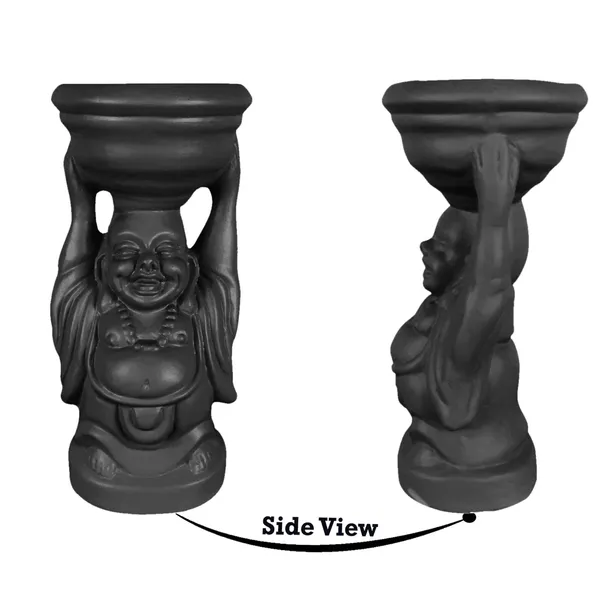 Laughing_Buddha_Black_Ceramic_Pots_For_Indoor_Plants,_Planters,_Flower,_Pots,_Gamla,_Outdoor,_Balcony,_Home,_Garden,_Office_Decor,_Succulent_Pot(D_-_10_X_H_-_23.5_Cm)