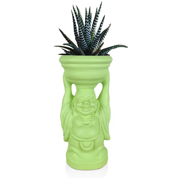 Laughing_Buddha_Mint_Ceramic_Pots_For_Indoor_Plants,_Planters,_Flower,_Pots,_Gamla,_Outdoor,_Balcony,_Home,_Garden,_Office_Decor,_Succulent_Pot(D_-_10_X_H_-_23.5_Cm)