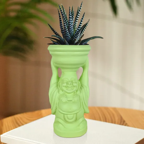 Laughing_Buddha_Mint_Ceramic_Pots_For_Indoor_Plants,_Planters,_Flower,_Pots,_Gamla,_Outdoor,_Balcony,_Home,_Garden,_Office_Decor,_Succulent_Pot(D_-_10_X_H_-_23.5_Cm)